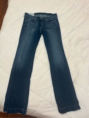 2000s/ Y2K Dark Wash Women's flare Jeans -petrol  Brand